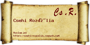 Csehi Rozália névjegykártya