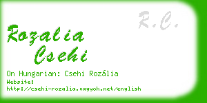 rozalia csehi business card
