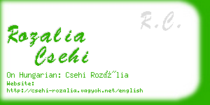 rozalia csehi business card